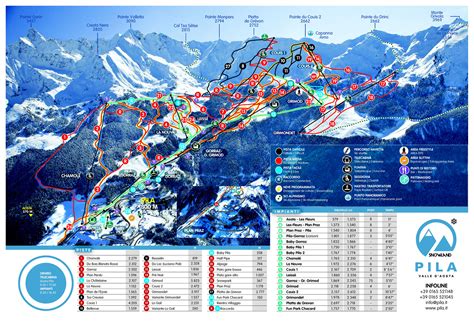 pila italy ski map